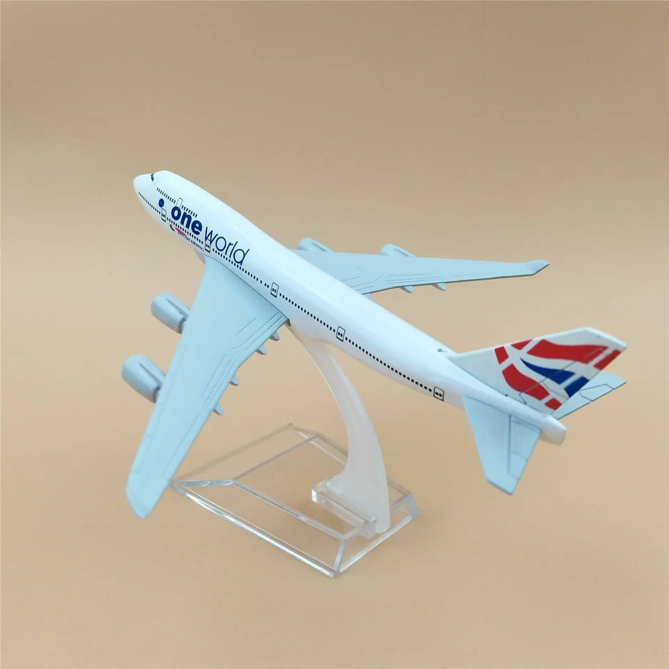 Boeing 747 самолет модел макет One World американски превоз пътници черна кутия пилот диспечер полет — снимка 2