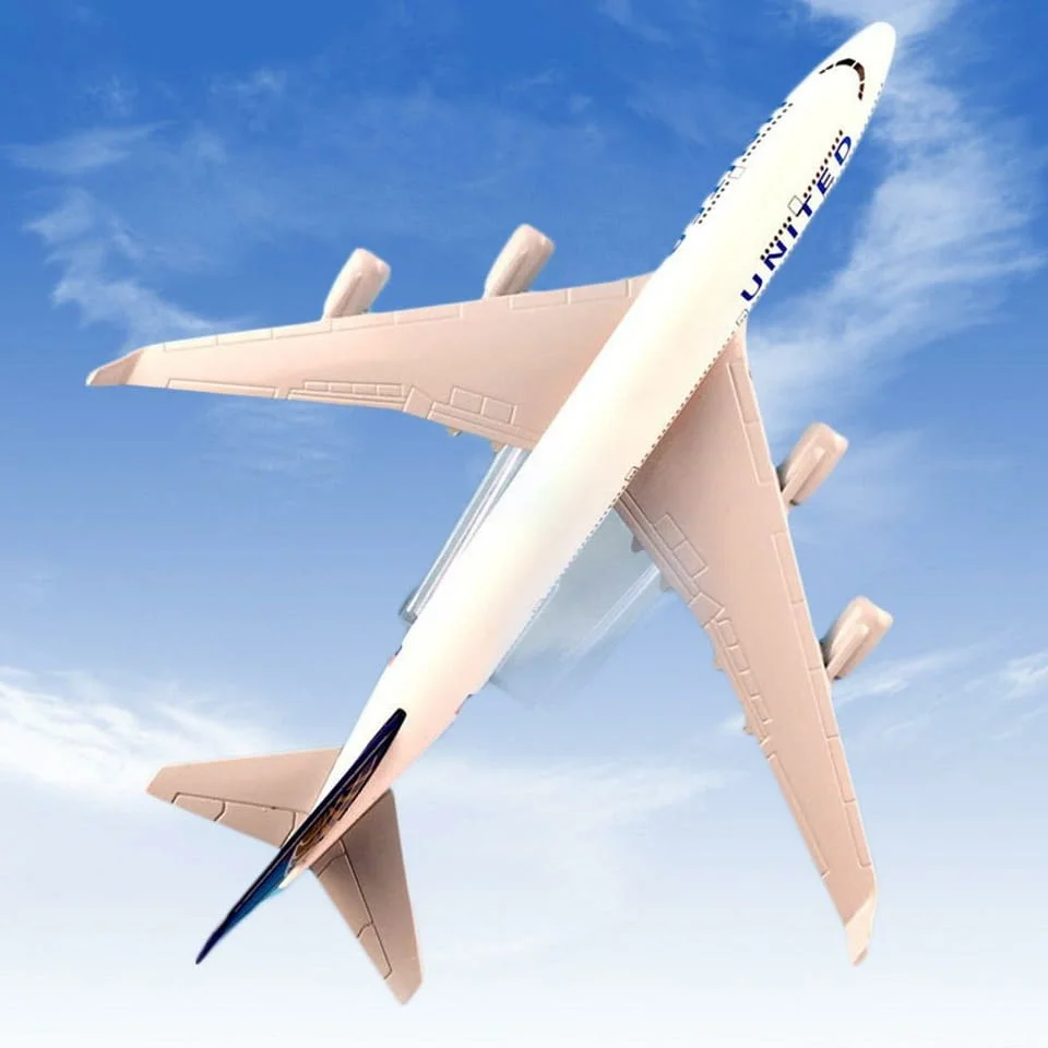 Боинг 747 самолет модел макет United USA метален B747 — снимка 2