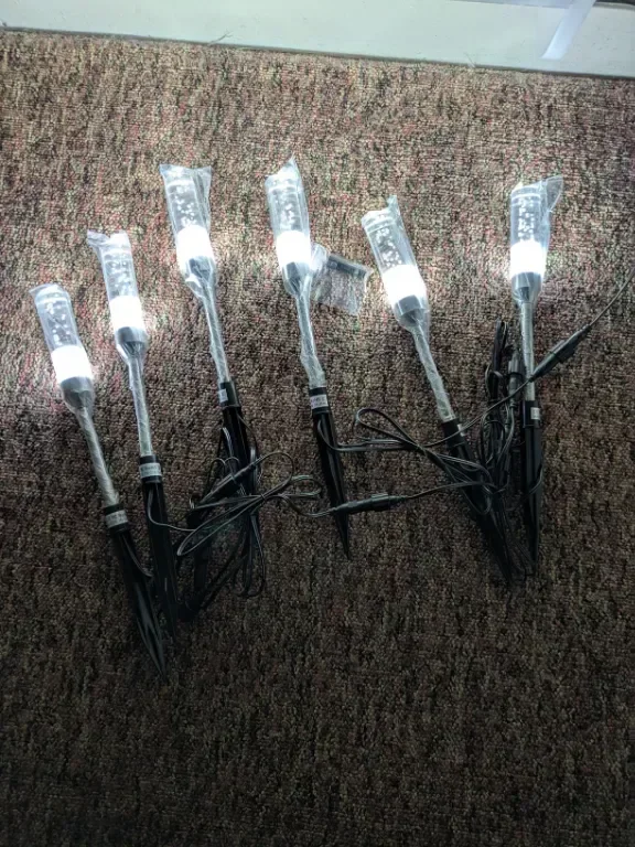 ECOWHO Градински LED лампи с шипове, 12V, IP65, студено бяло 6000K, 6 броя — снимка 9