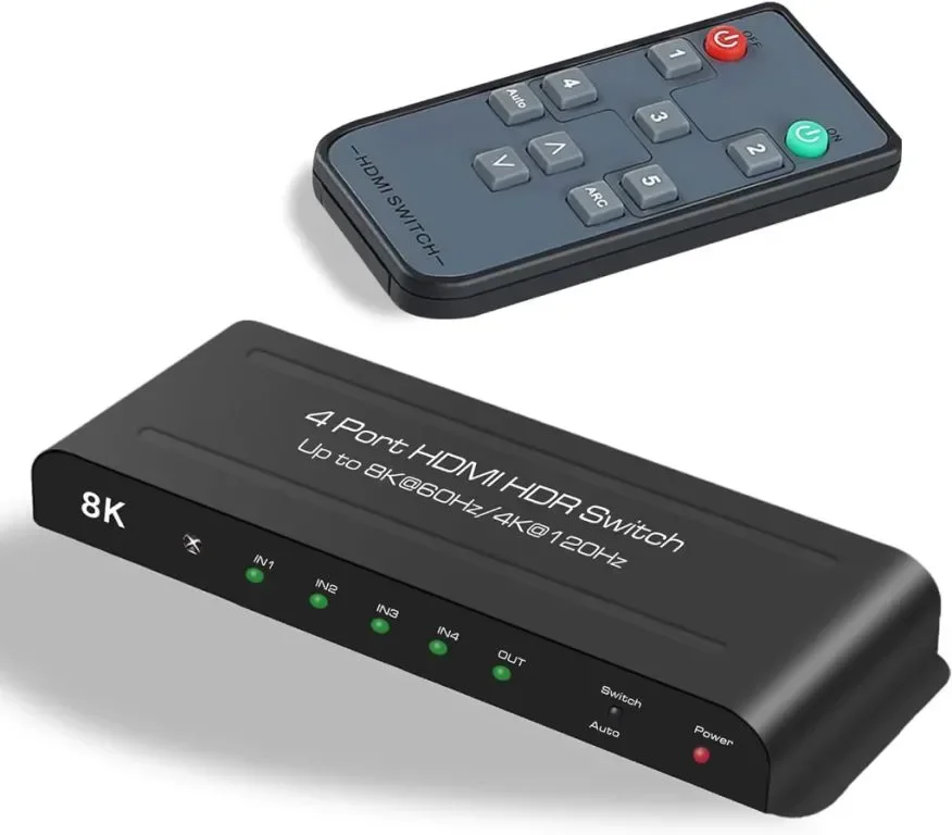 HDMI превключвател 4 порта 8K 60Hz HDMI превключвател 4 входа - 1 изход