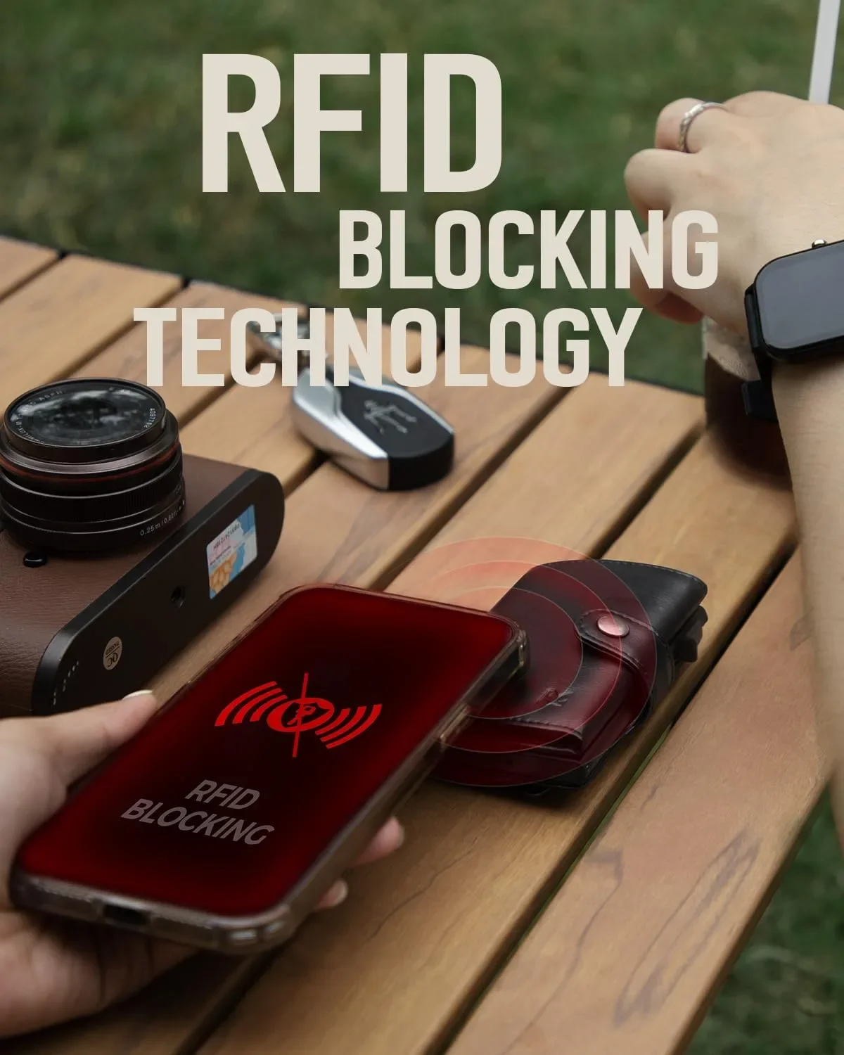 Мъжки портфейл с джоб за монети, прозорец за лична карта и RFID блокиране (до 11 карти) — снимка 4