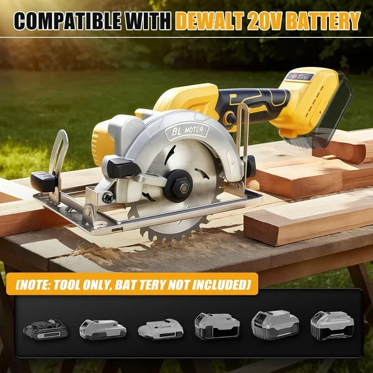 12,5 см Акумулаторен циркуляр, съвместим с батерия Dewalt 20V, 3 диска, 9500 об/мин - без батерия — снимка 8