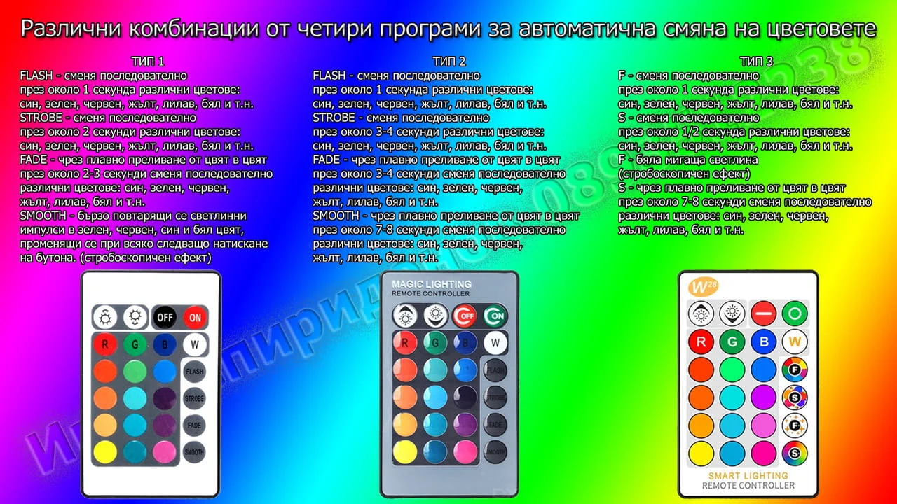 Многоцветна LED крушка с дистанционно управление + ПОДАРЪК батерия CR2025 — снимка 5