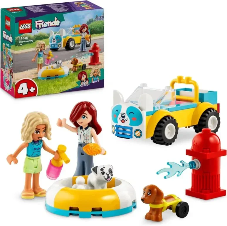LEGO Строителна игра с мини кукли Пейсли и Нова, животни и природа за деца 4+ г., 42635