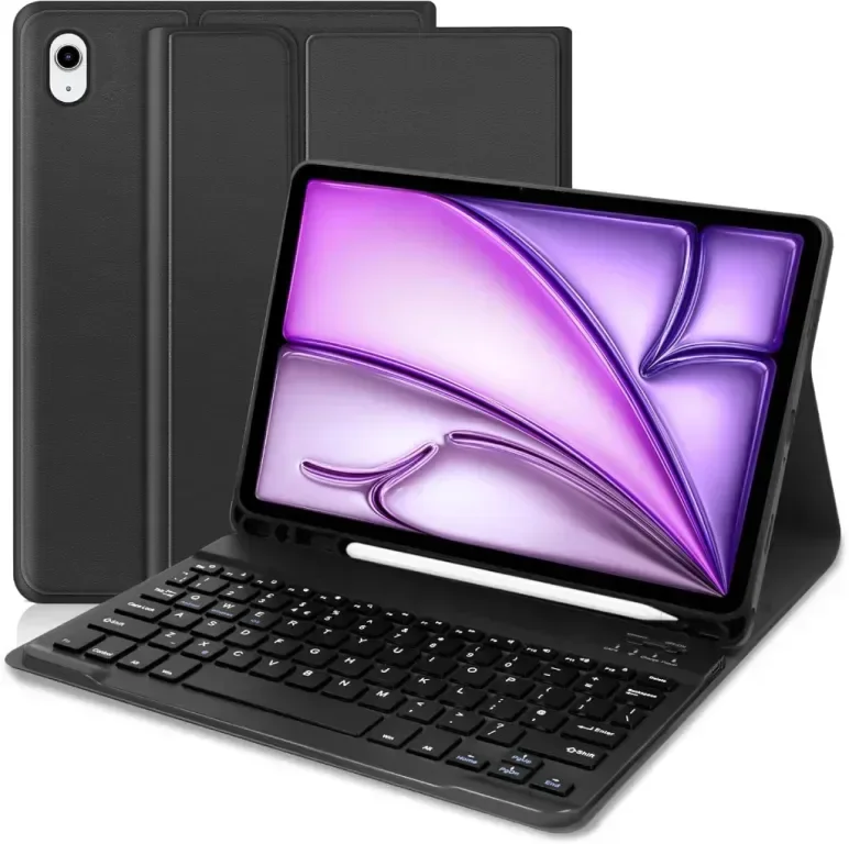 Калъф с клавиатура Zabatoco iPad Air 11 инча 2024, черен — снимка 7