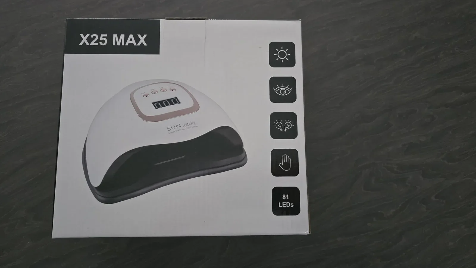 SUN X25 Max 380W UV/LED лампа за нокти с 81 LED, 4 таймера и инфрачервен сензор — снимка 7