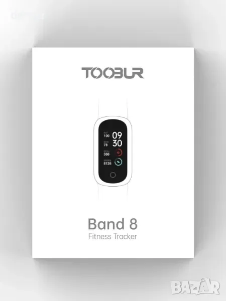 TOOBUR Band 8 смарт фитнес гривна за жени с IP68, сензори за пулс, SpO2 и спорт режими — снимка 5