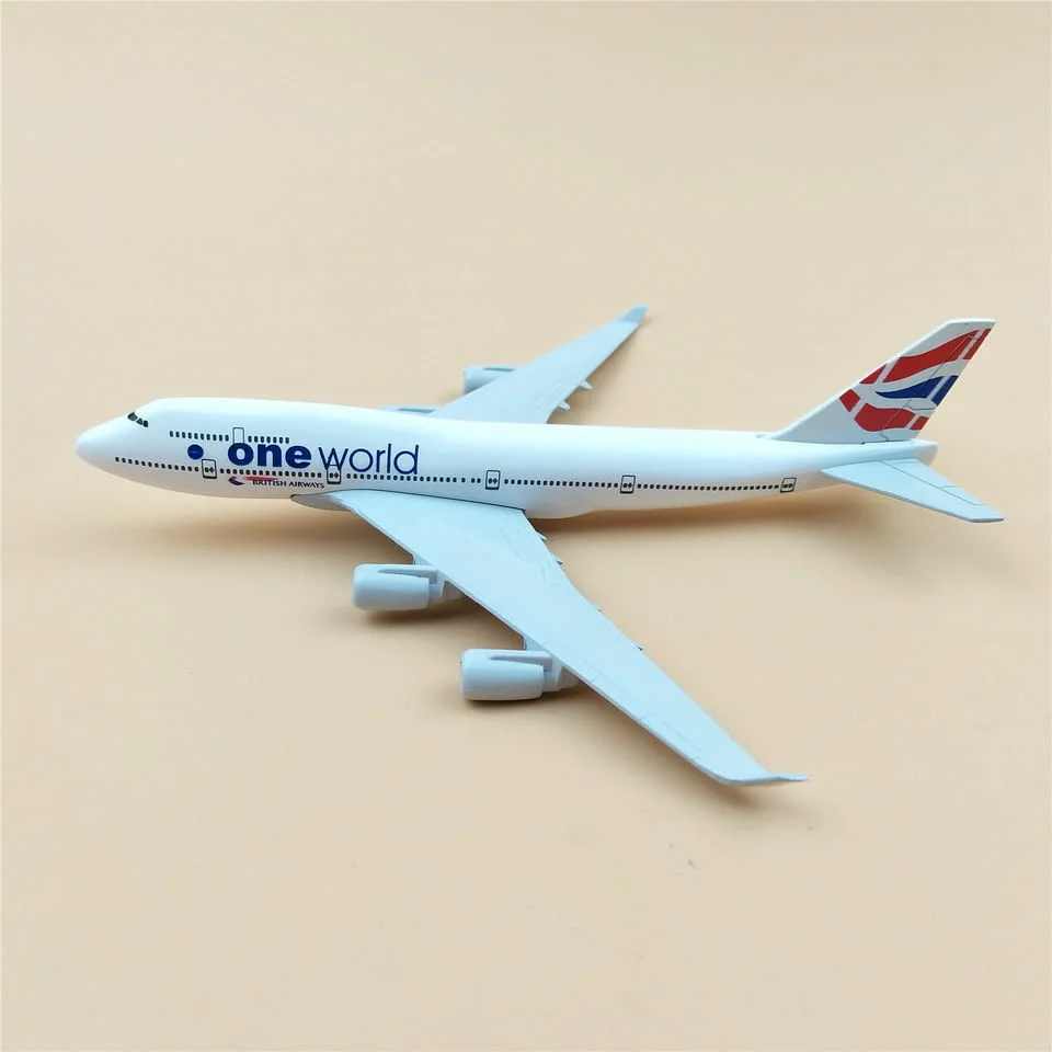 Boeing 747 самолет модел макет One World американски превоз пътници черна кутия пилот диспечер полет — снимка 7