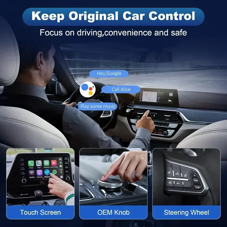 Безжичен адаптер Carplay/Android Auto, 5,8 GHz WiFi, а IOS 10/Android 11 — снимка 3