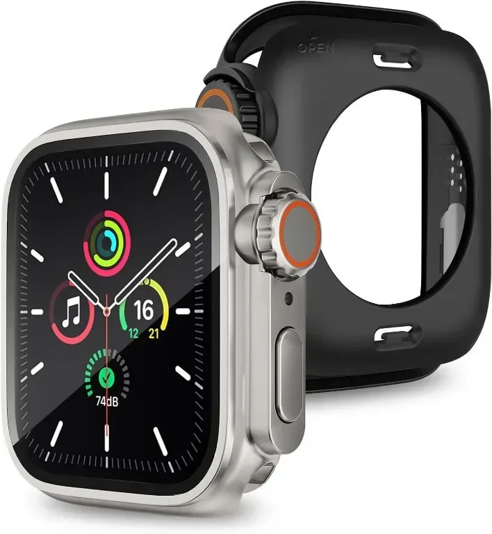Jessonly 2 броя Защитни калъфи за Apple Watch Series 9/8/7, 45 mm