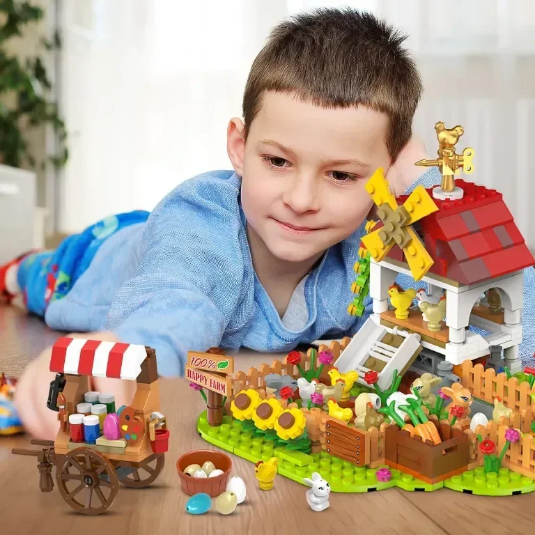 HOGOKIDS Комплект за изграждане на Великденска ферма, 397 части — снимка 2