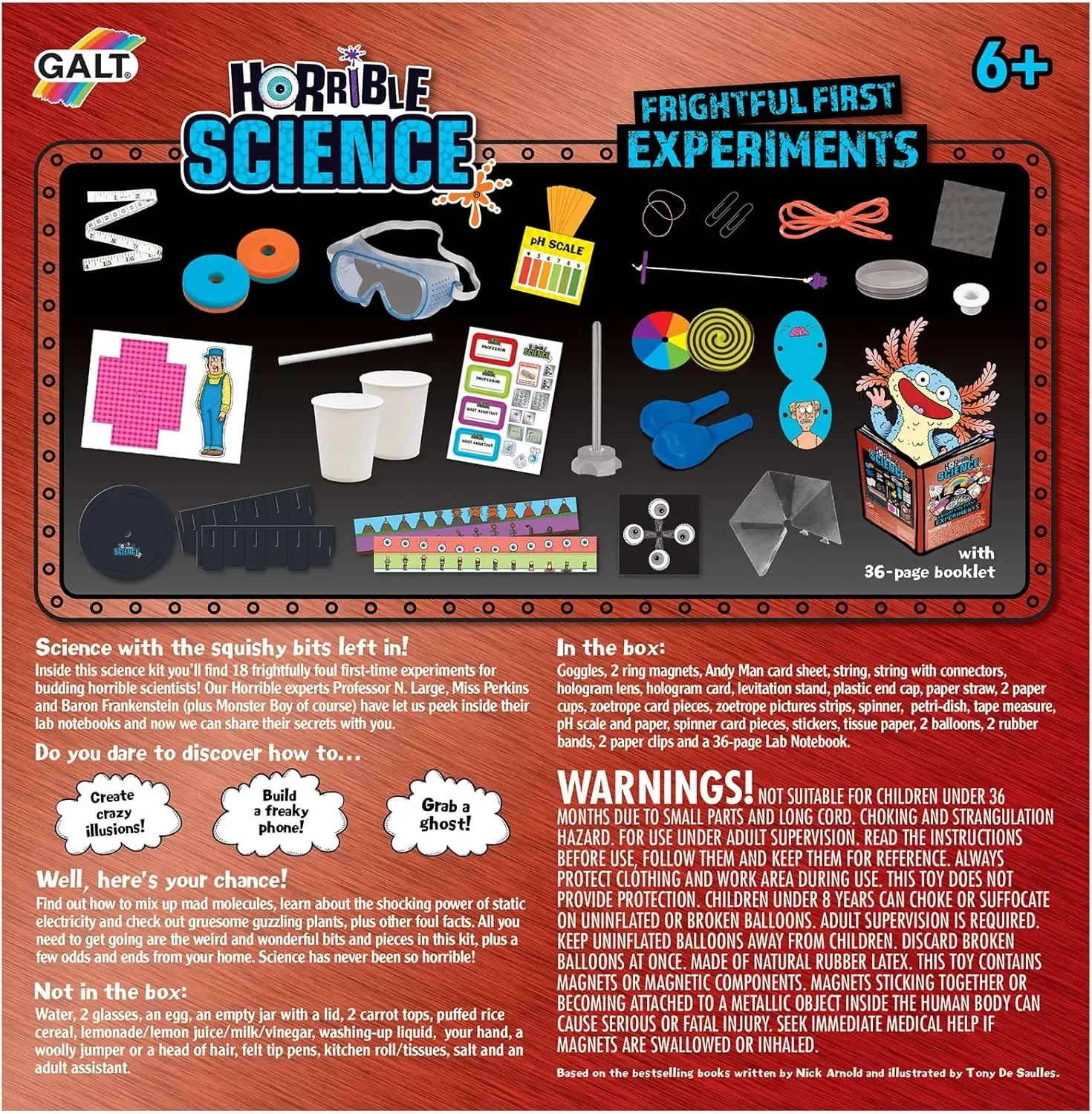Galt Horrible Science – Комплект за 18 ужасяващи научни експерименти (STEM, 6+) — снимка 4