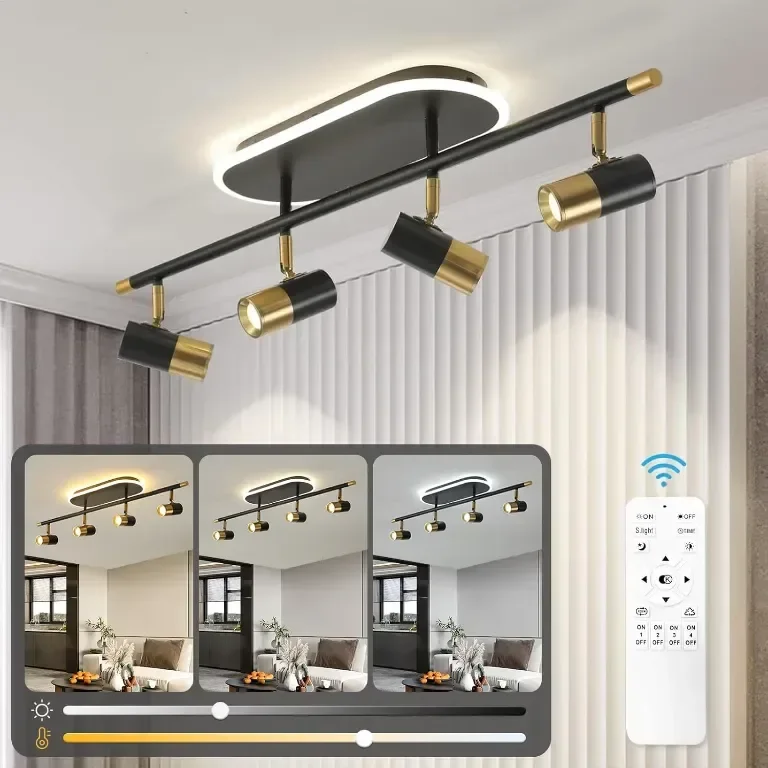 EIDISUNY LED димируеми таванни 4-посочни прожектори с дистанционно,30W