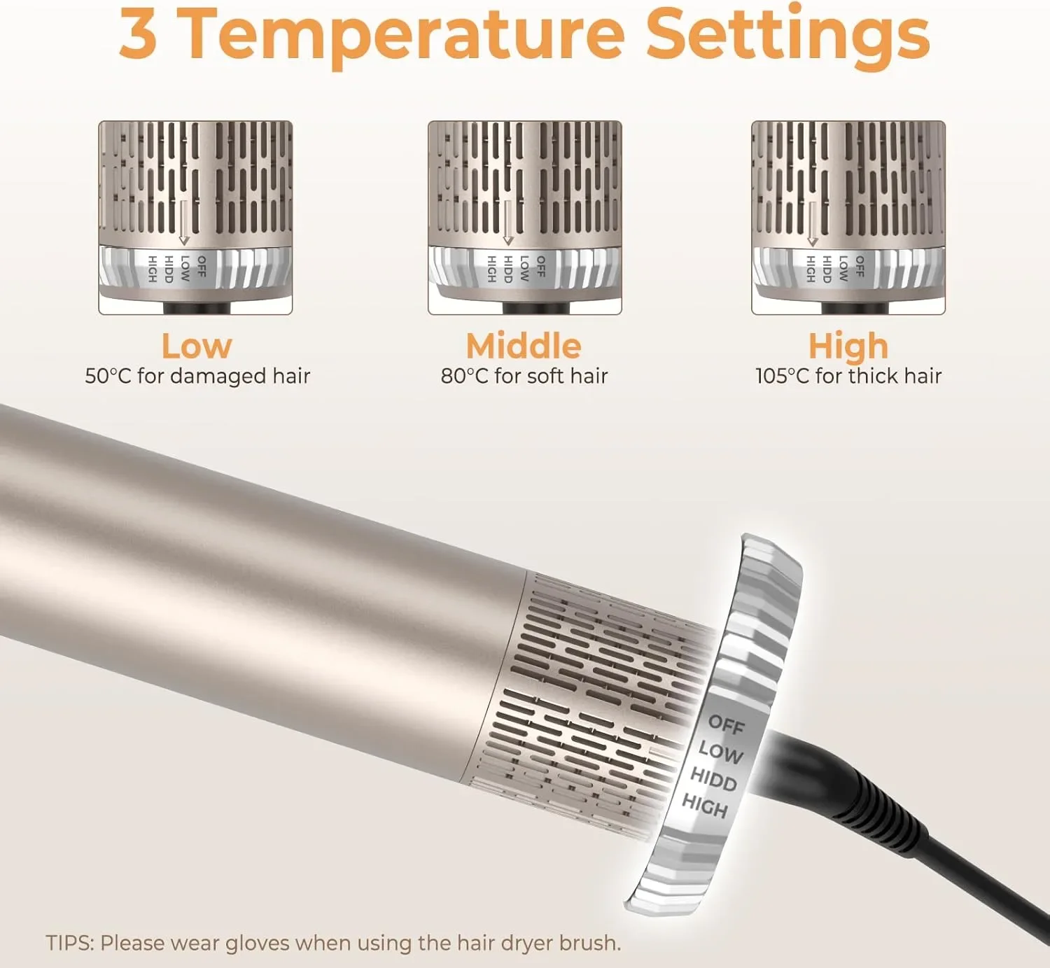 Комплект за стилизиране на коса 6 в 1 Airstyler, 1000 W, 30 мм — снимка 5