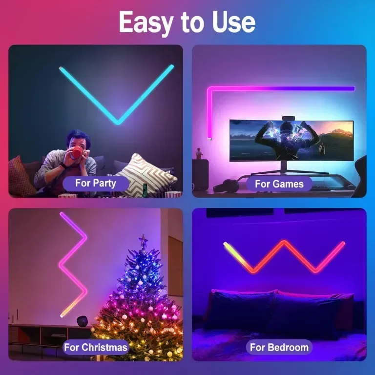 Интелигентни LED светлинни ленти, синхронизиране на музика, управление от Bluetooth APP — снимка 7