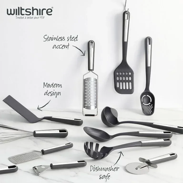 Wiltshire Aspire Черпак за супа, незалепващ, ненадраскващ, мека дръжка сиво и сребристо,33x10x7,5 cм — снимка 5