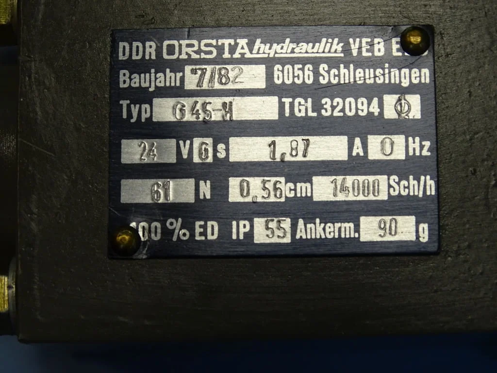 Хидравличен разпределител ORSTA VW 06 TGL26223/40 Hydraulic Valve 24VDC — снимка 6