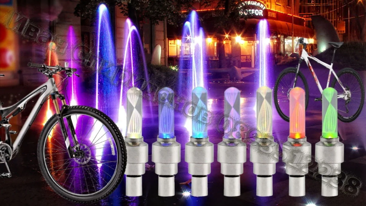 Светеща LED капачка за вентил на гума + ПОДАРЪК батерии — снимка 7