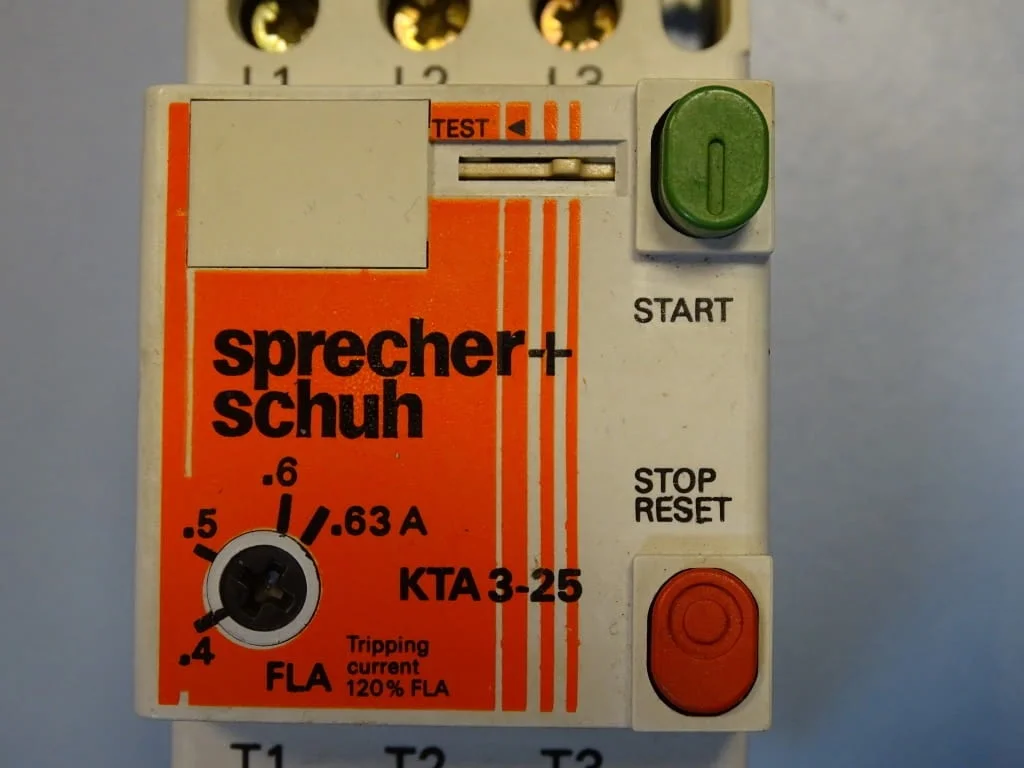 Моторна защита Sprecher+Schuh KTA 3-25 0.4/0.63A — снимка 8