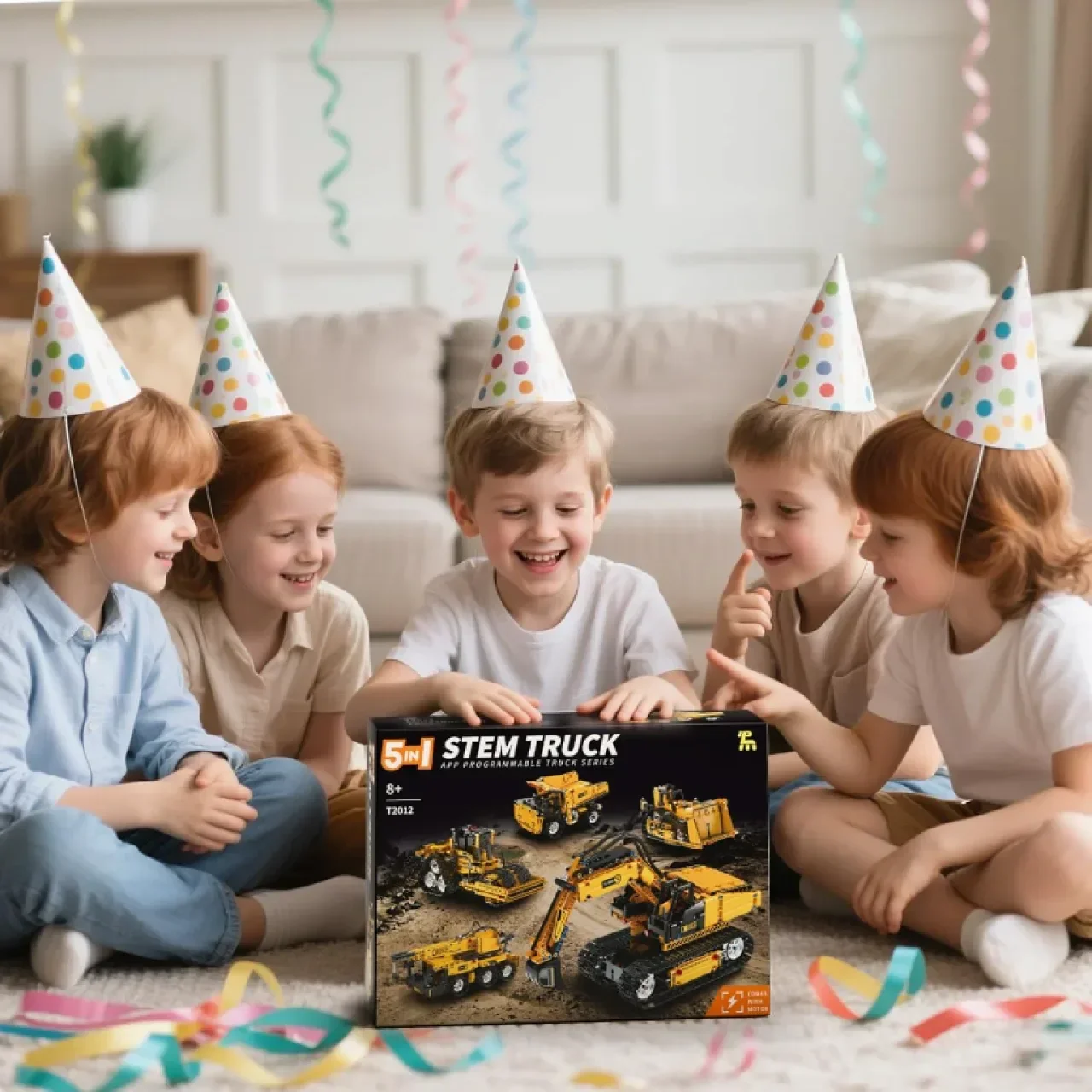 Комплект 5 в 1 STEM строителни играчки, багер, кран, камион, булдозер — снимка 6