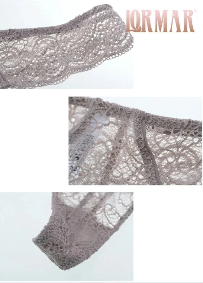 Lormar S, M, L черни, капучино, бели дантелени прашки нормална талия Лормар италианска дантелена прашка — снимка 4