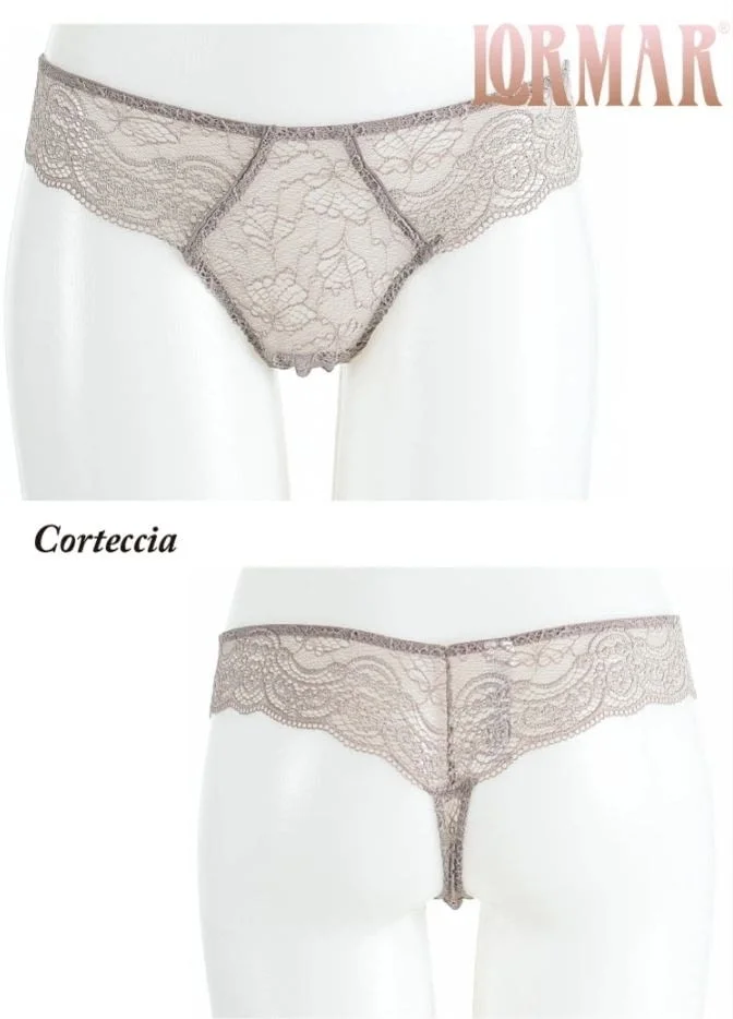Lormar S, M, L черни, капучино, бели дантелени прашки нормална талия Лормар италианска дантелена прашка — снимка 3