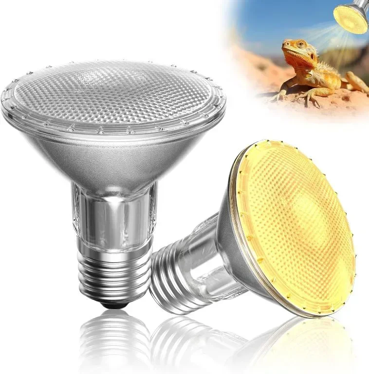 TobeBright 50 W крушка за нагряване на влечуги, крушка E27 с възможност за димиране, 2700К, 2 броя