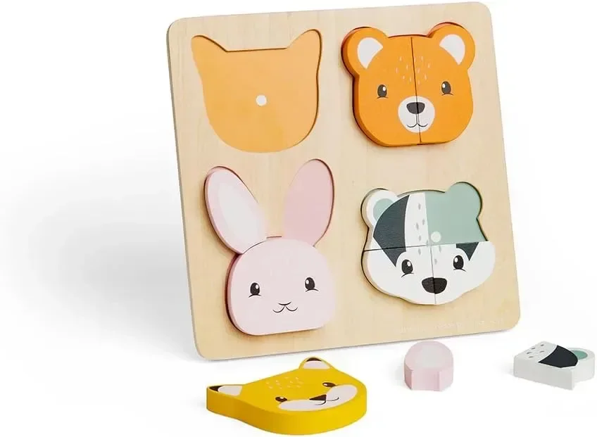 Монтесори Bigjigs Toys Пъзел от 10 части, горски жимотни, за деца над 1 година — снимка 5