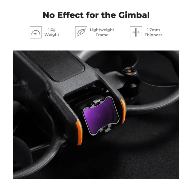 K&F Concept ND8, ND16, ND32, ND64 филтри, съвместими с DJI Avata 2, водоустойчиви,неутрална плътност — снимка 4