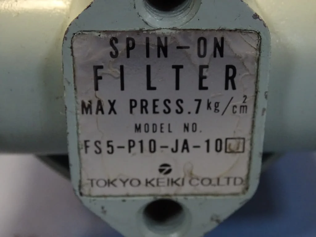Хидравличен филтър с елемент TOKYO KEIKI FS5-P10-JA-100 Hydraulic Filter — снимка 3