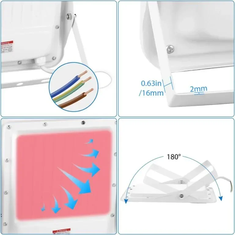 LeKaufen 50W LED прожектор 2 броя, Мрежово захранване, 5000 LM, IP66, 6000K — снимка 3