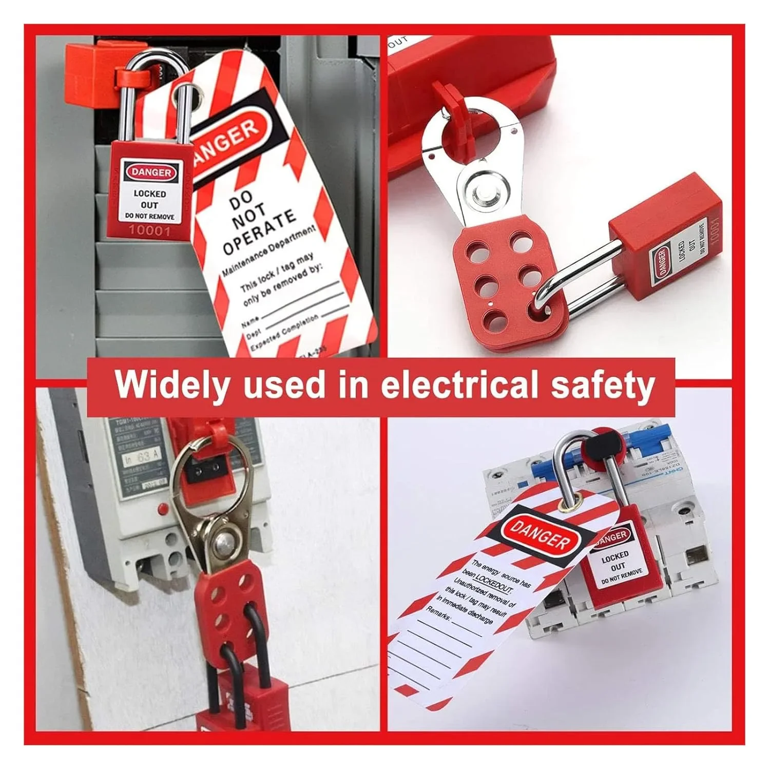 Комплект за блокиране (Lockout/Tagout) на електрически заключвания с чанта за съхранение — снимка 2