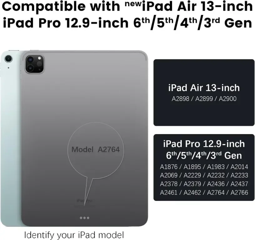 Калъф с клавиатура Nillkin за iPad Air 13 инча M2 2024, iPad Pro 12.9 — снимка 2