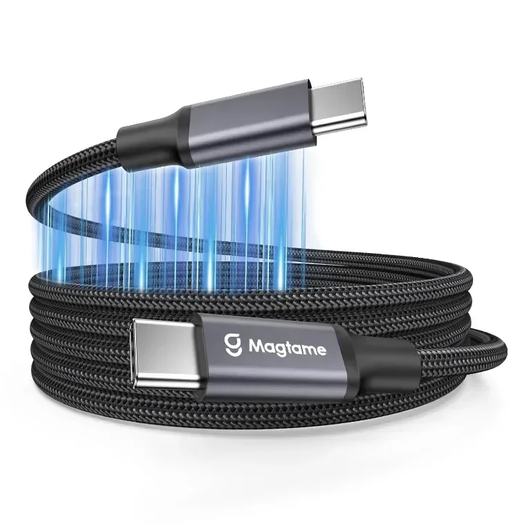 USB 4 кабел 240W, 70 см USB C кабел, поддържащ дисплей 8K@60HZ, 4K@144HZ, 20Gpbs пренос на данни
