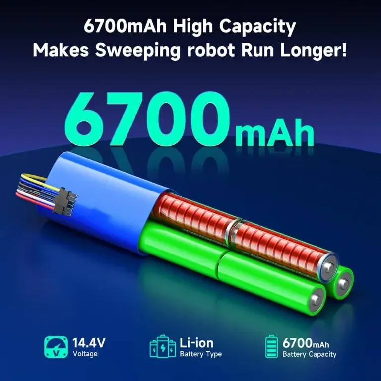 CITYORK 14.4V 6700mAh батерия, съвместима с прахосмукачка робот Neato Botvac D3 D3+ D5 D5+ D6 D7 — снимка 3