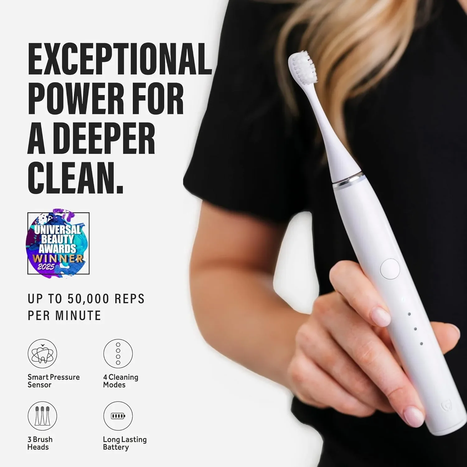 Spotlight Oral Care Sonic Pro електрическа четка за зъби Pure White (с 3 глави) — снимка 2