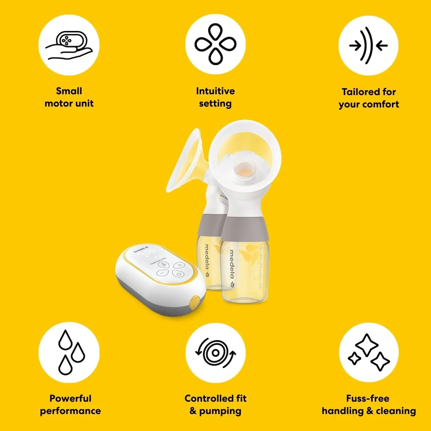 Medela Freestyle Mini Classic – двойна електрическа помпа за кърма с PersonalFit Flex щитове — снимка 3