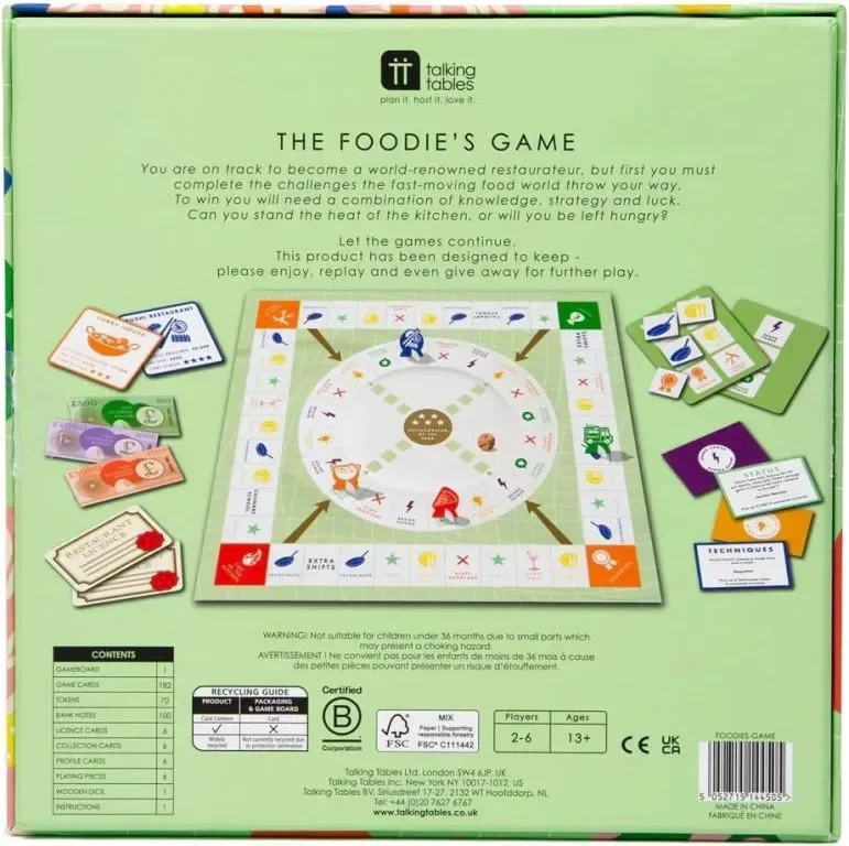 Talking Tables The Foodies Game - Настолна игра на тема храна за двойки, семейства, приятели — снимка 5