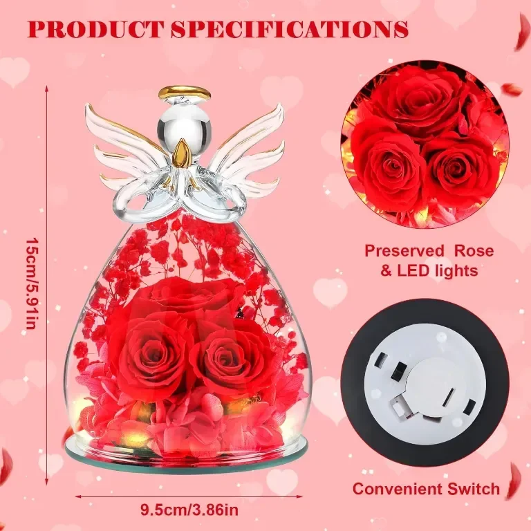Beferr Подаръци за деня на майката Angel Rose за мама, подаръци за рожден ден за жени — снимка 3