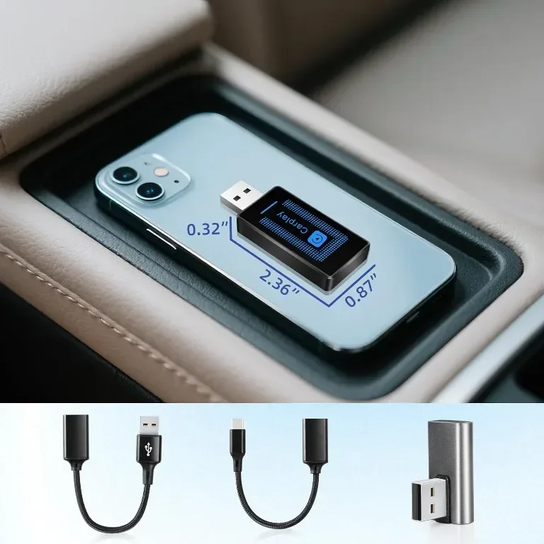 Безжичен CarPlay адаптер (2025) за iPhone - Plug & Play USB конвертор, автомобили 2016+ и iOS 10+ — снимка 4