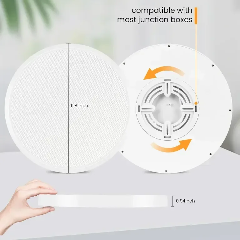 DEEPLITE Таванни осветителни тела за скрит монтаж, 24 W, бели, 4 броя, 29 см — снимка 6