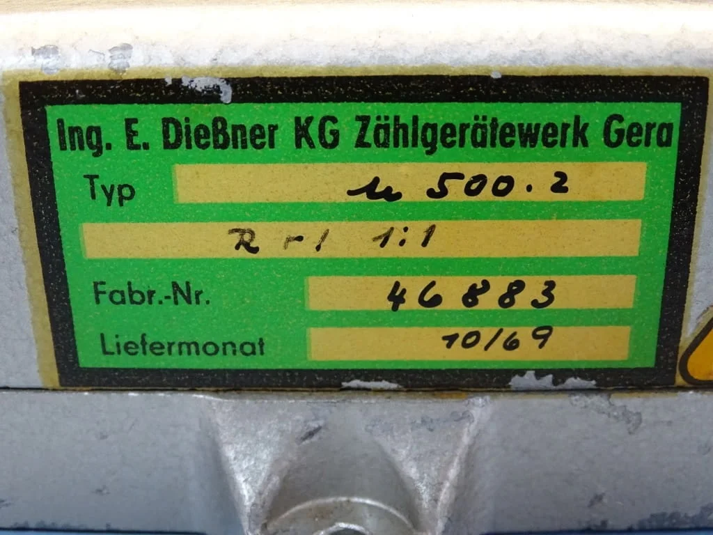 Механичен брояч Ing.E.DieBner KG M500.2(R1:1)mechanical counter — снимка 3