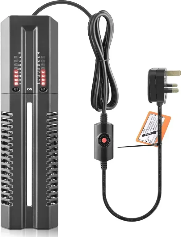 Двутръбен нагревател за аквариум PYPABL 400W, регулируем с предпазен капак, 150-200 л
