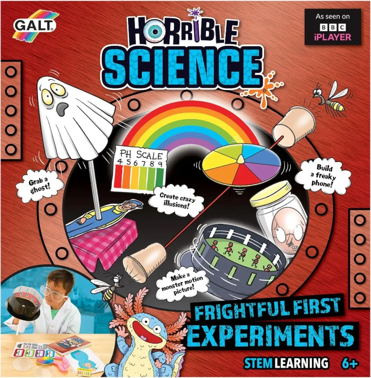 Galt Frightful First Experiments - Комплект за 18 ужасяващи научни експерименти за деца, STEM, 8+ — снимка 2