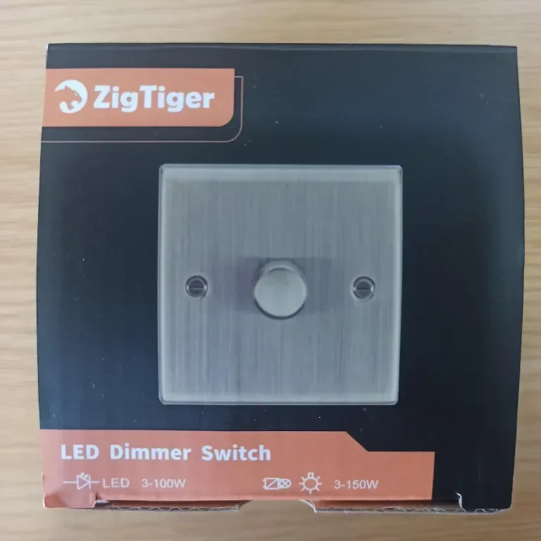 Zigtiger LED Димер: за LED/Халоген, 1 Клавиш, 3-100W, Без Неутрален, Античен Месинг — снимка 8