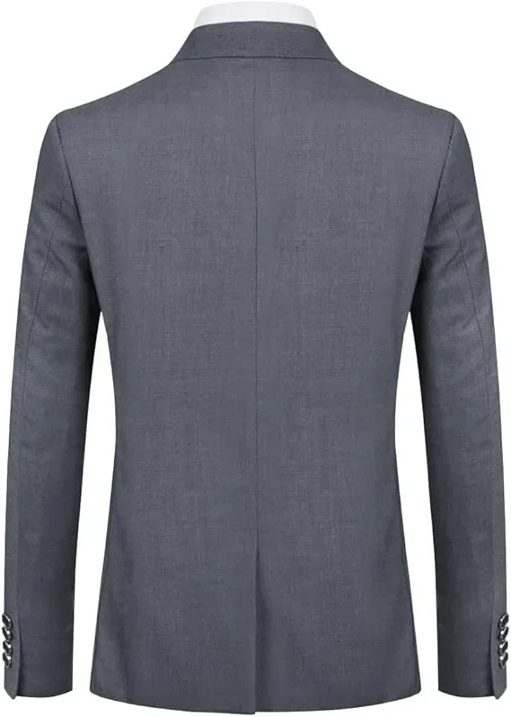 YFFUSHI мъжко елегантно сако Slim Fit с папионка и 1 копче, класически стил, XL — снимка 3