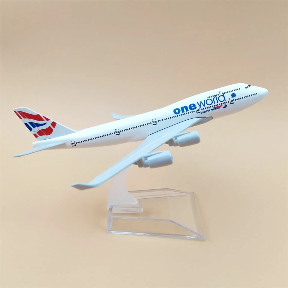 Boeing 747 самолет модел макет One World американски превоз пътници черна кутия пилот диспечер полет — снимка 3