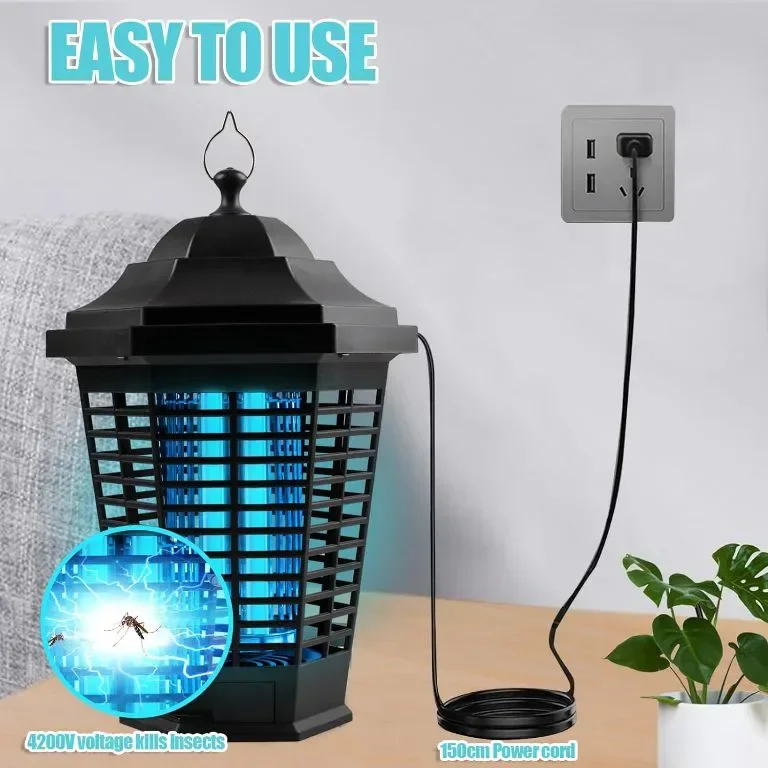 Mosquito Zapper Електрическа лампа за унищожаване на комари,13W 4200V UV лампа без токсични химикали — снимка 4