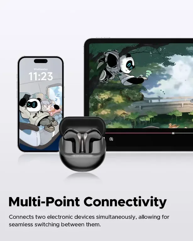 Безжични слушалки SoundPEATS Air5 Hi Res с aptx Adaptive Lossless, Bluetooth 5.4 с 6 микрофона — снимка 9