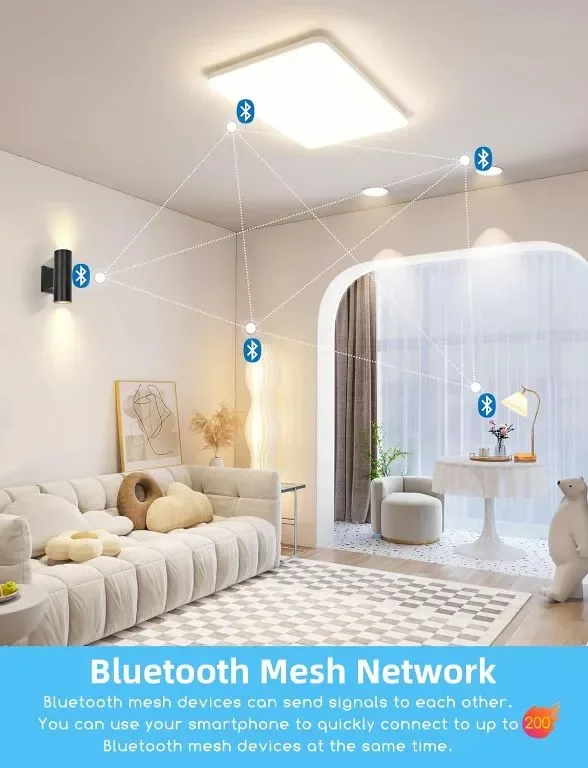 Интелигентни външни стенни осветителни тела Aigostar, от мрежата с GU10 Mesh Smart Bulb, 2 броя — снимка 7